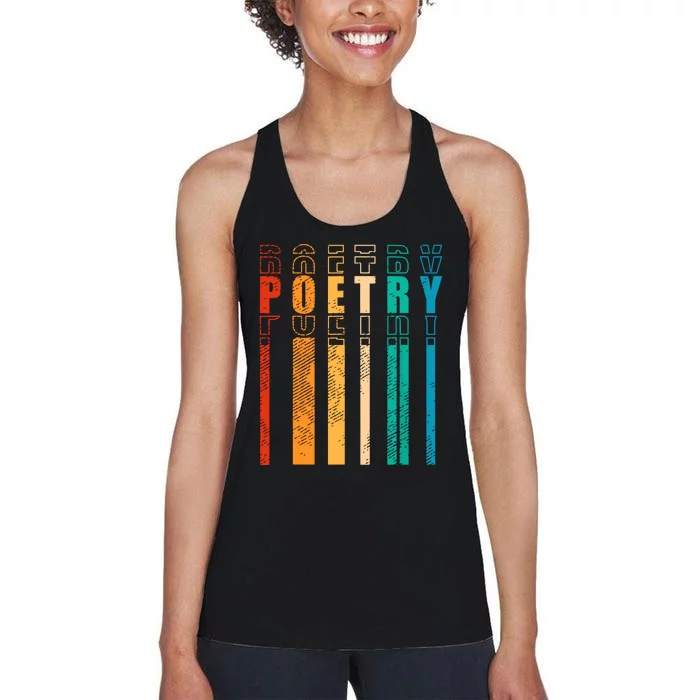 Retro Poetry Lyrics Literature Vintage Poet Women's Racerback Tank