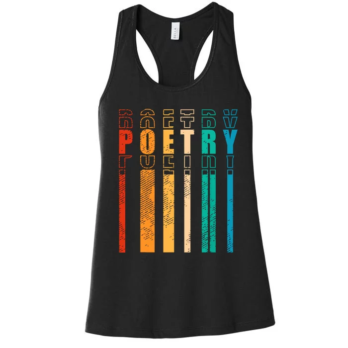 Retro Poetry Lyrics Literature Vintage Poet Women's Racerback Tank