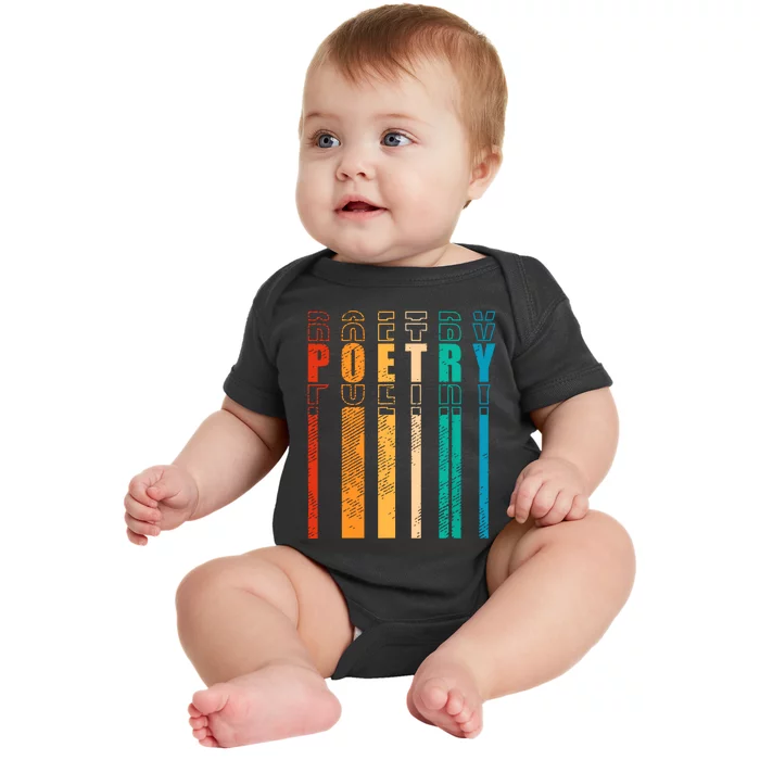 Retro Poetry Lyrics Literature Vintage Poet Baby Bodysuit