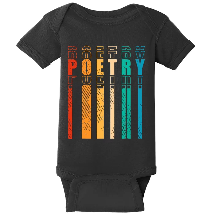 Retro Poetry Lyrics Literature Vintage Poet Baby Bodysuit