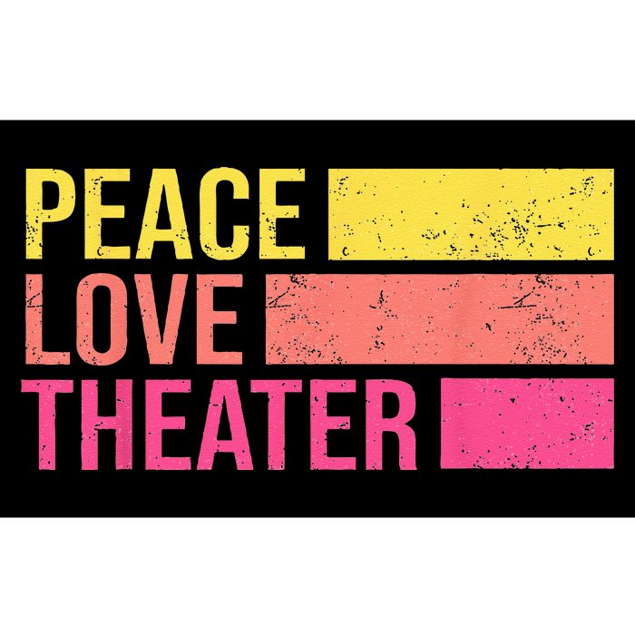 Retro Peace Love Theater For Actor & Actress Bumper Sticker