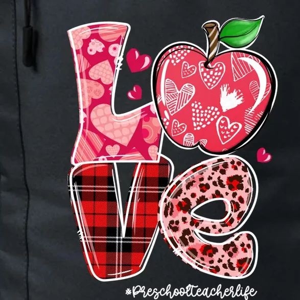 Red Plaid Love Preschool Teacher Life Happy Valentine's Day Gift Daily Commute Backpack