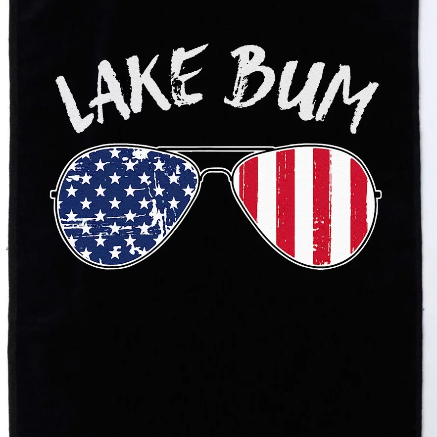 Retro Patriotic Lake Bum 4th of July Summer Sunglasses Platinum Collection Golf Towel