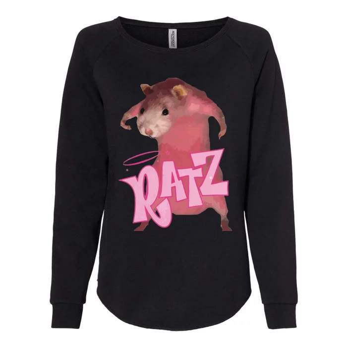 Ratz Pink Meme Womens California Wash Sweatshirt