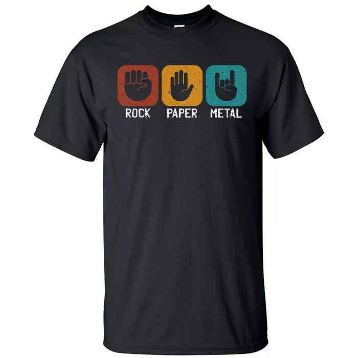 Rock Paper Metal Heavy Metal Music Tall T-Shirt