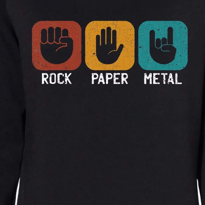 Rock Paper Metal Heavy Metal Music Womens California Wash Sweatshirt