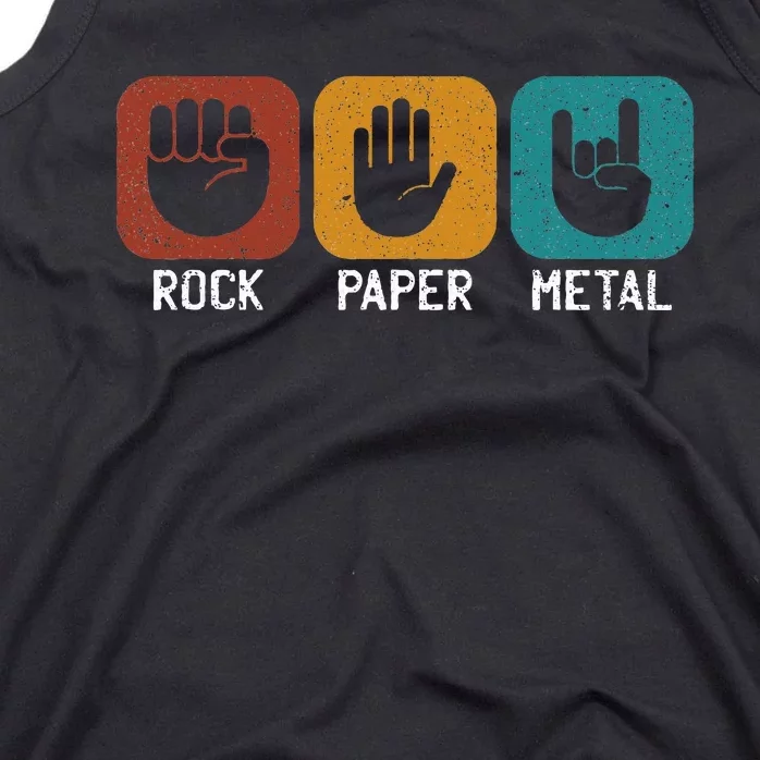 Rock Paper Metal Heavy Metal Music Tank Top