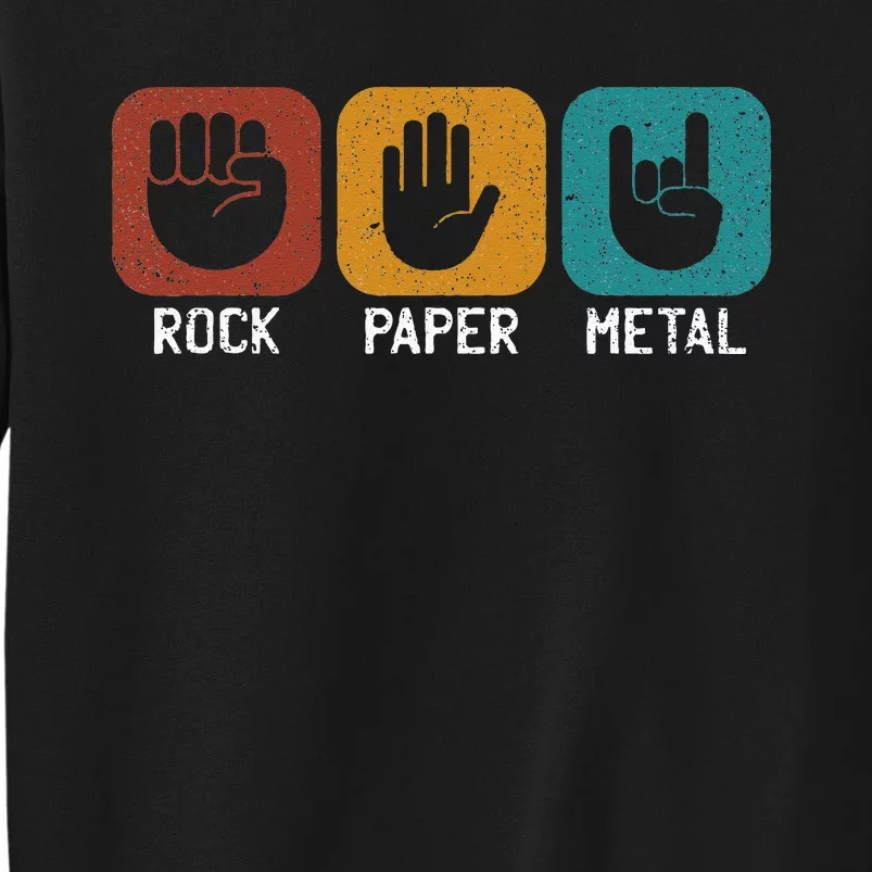 Rock Paper Metal Heavy Metal Music Tall Sweatshirt