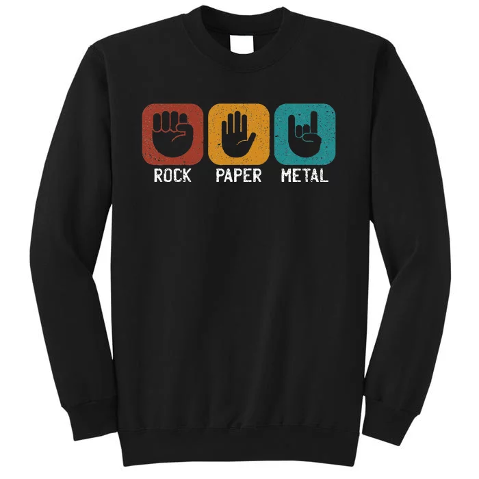 Rock Paper Metal Heavy Metal Music Tall Sweatshirt