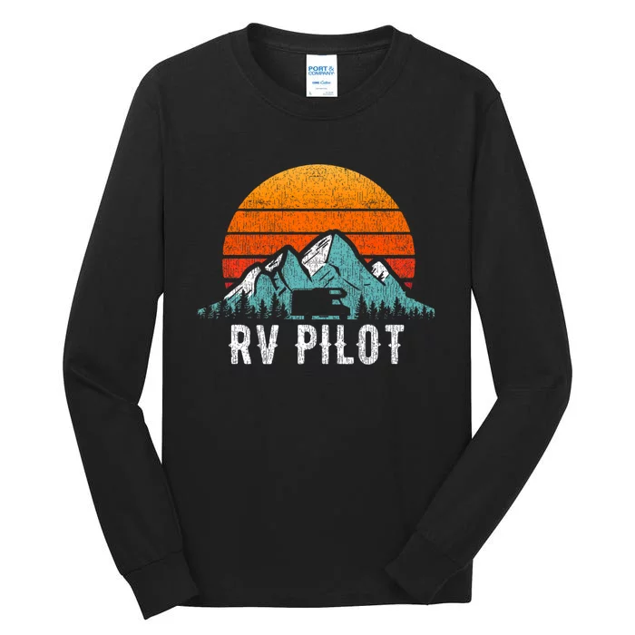 Rv Pilot Motorhome Travel Vacation Gift Tall Long Sleeve T-Shirt