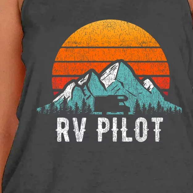 Rv Pilot Motorhome Travel Vacation Gift Women's Knotted Racerback Tank