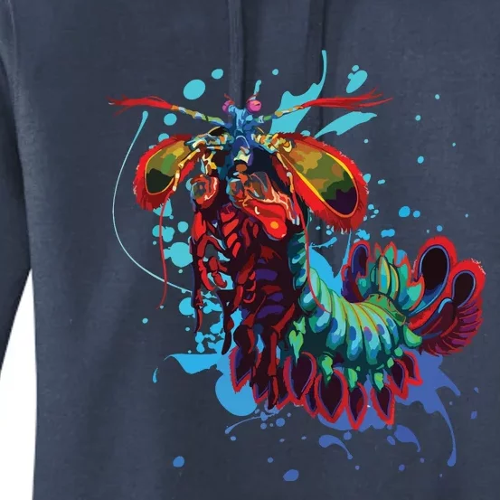 Rainbow Peacock Mantis Shrimp Women's Pullover Hoodie