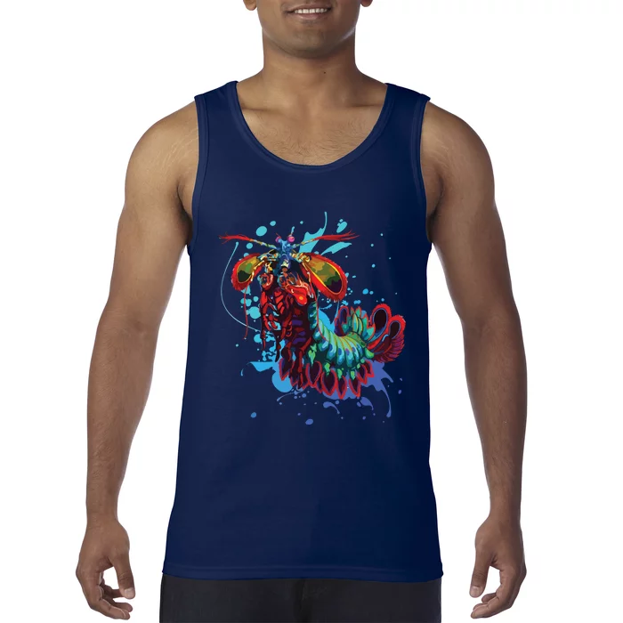 Rainbow Peacock Mantis Shrimp Tank Top