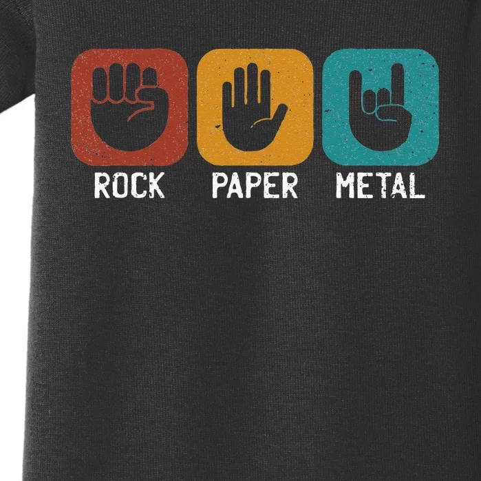 Rock Paper Metal Heavy Metal Music Baby Bodysuit