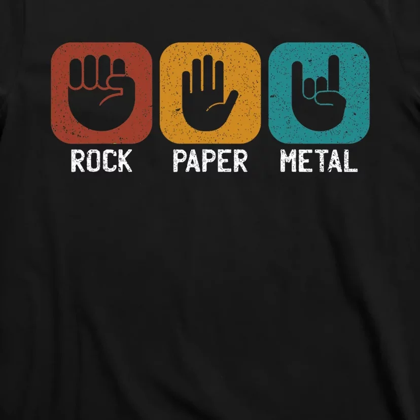 Rock Paper Metal Heavy Metal Music T-Shirt