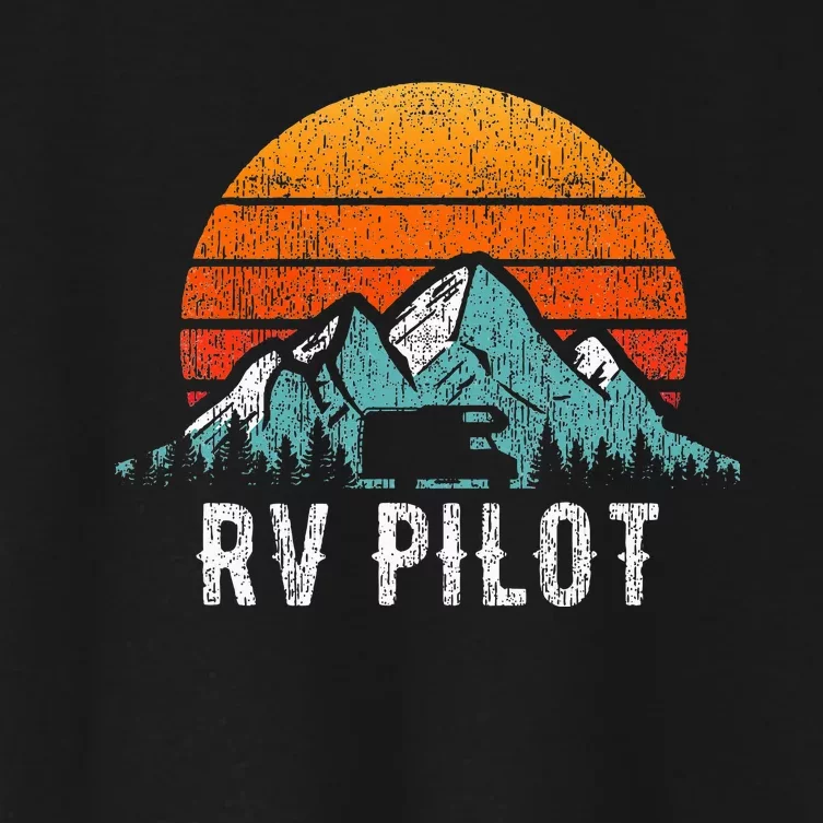 Rv Pilot Motorhome Travel Vacation Women's Crop Top Tee