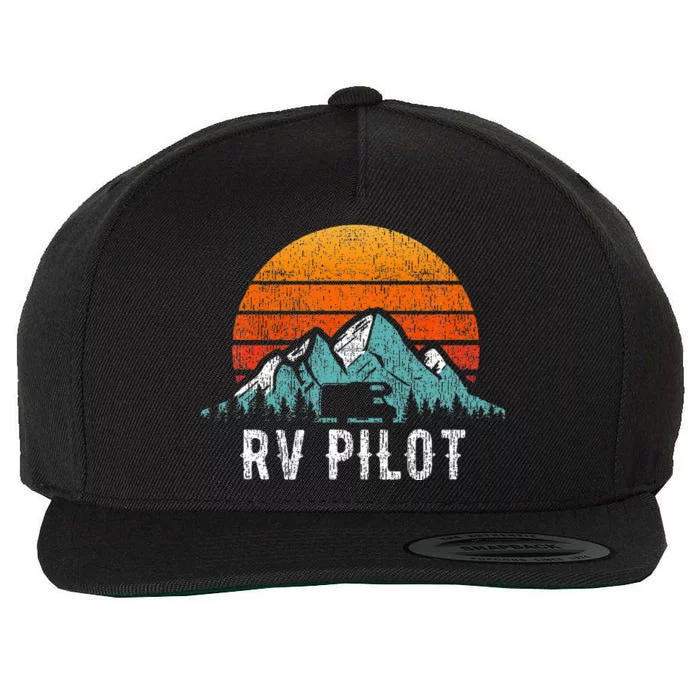 Rv Pilot Motorhome Travel Vacation Wool Snapback Cap