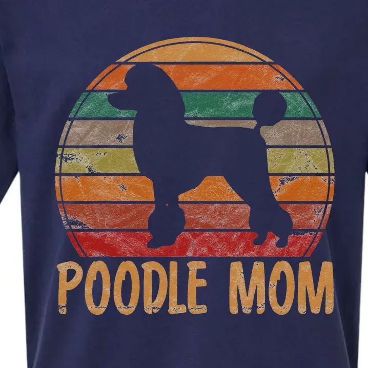 Retro Poodle Mom Gift Dog Mother Pet Poodle Mama Sueded Cloud Jersey T-Shirt