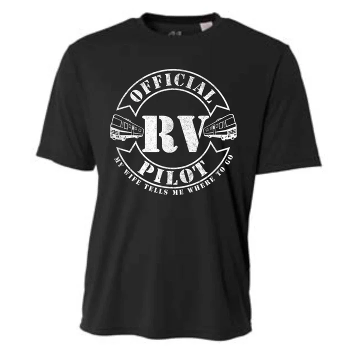 RV Pilot Motorhome Camping Retirement Adventure Class A Cooling Performance Crew T-Shirt