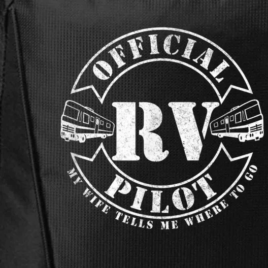 RV Pilot Motorhome Camping Retirement Adventure Class A City Backpack