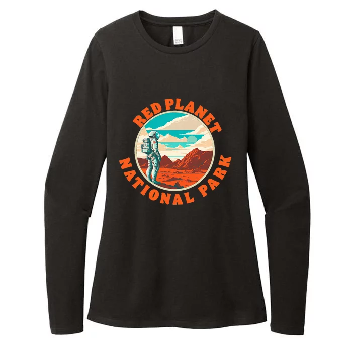 Red Planet Mars National Park Explore Mars Vintage Womens CVC Long Sleeve Shirt