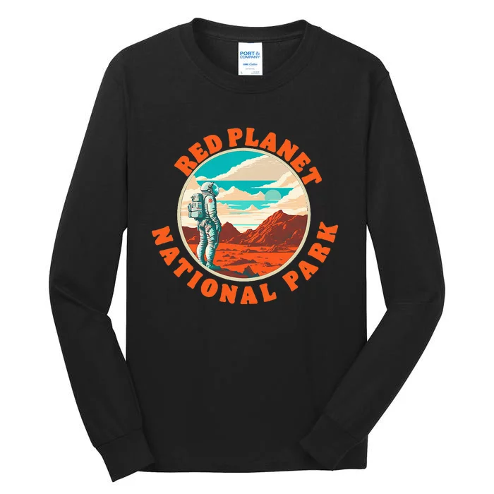 Red Planet Mars National Park Explore Mars Vintage Tall Long Sleeve T-Shirt