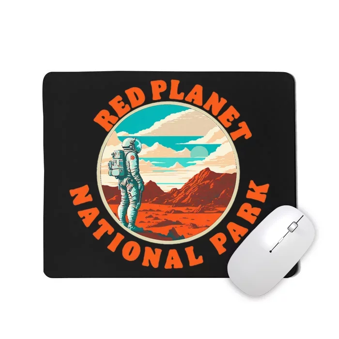 Red Planet Mars National Park Explore Mars Vintage Mousepad