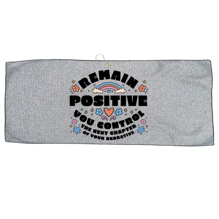 Remain Positive Motivation Quote Large Microfiber Waffle Golf Towel