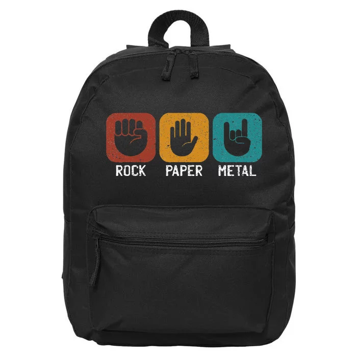 Rock Paper Metal Heavy Metal Music 16 in Basic Backpack