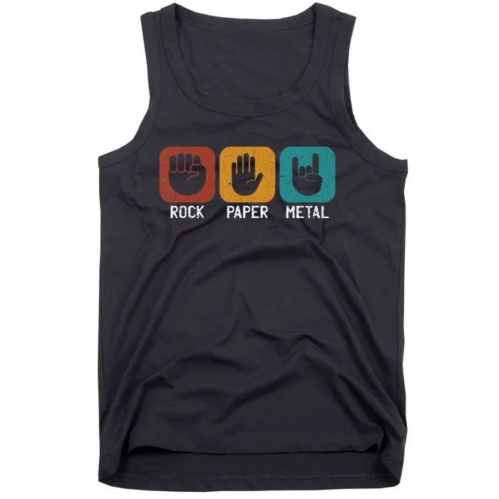 Rock Paper Metal Heavy Metal Music Tank Top