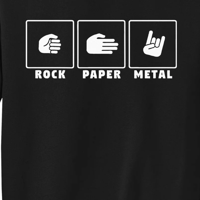 Rock Paper Metal Funny Heavy Metal Music Fan Concert Sweatshirt