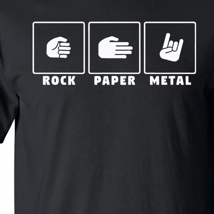 Rock Paper Metal Funny Heavy Metal Music Fan Concert Tall T-Shirt