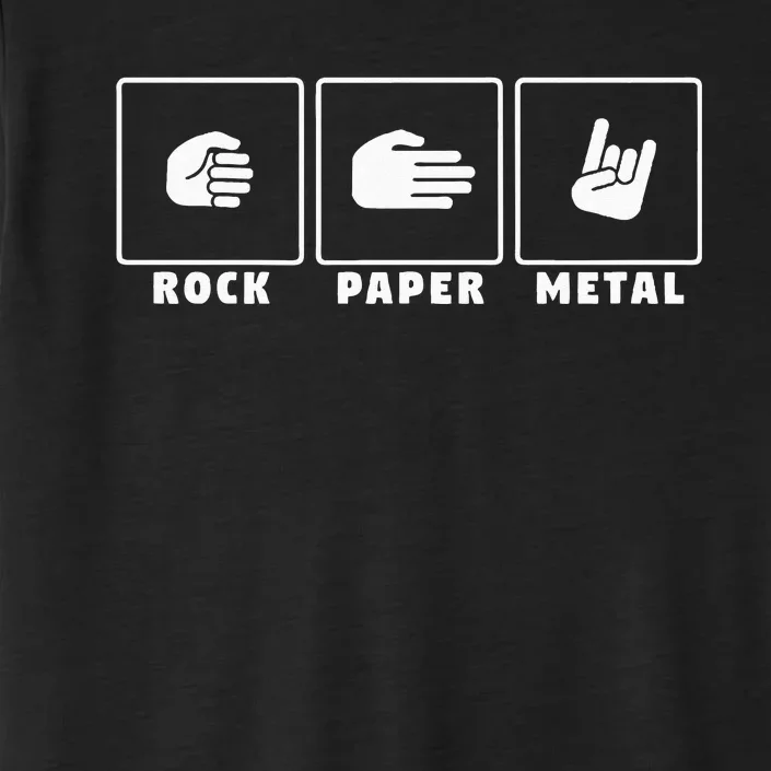 Rock Paper Metal Funny Heavy Metal Music Fan Concert ChromaSoft Performance T-Shirt