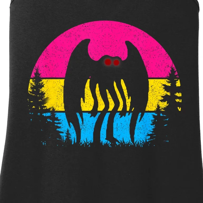 Retro Pan Mothman Pansexual Pride Point Pleasant Cryptid Ladies Essential Tank