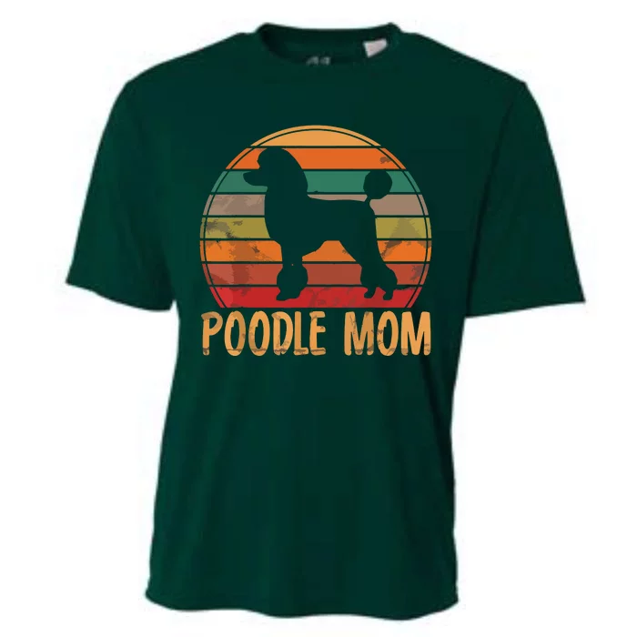 Retro Poodle Mom Gift Dog Mother Pet Poodle Mama Cooling Performance Crew T-Shirt