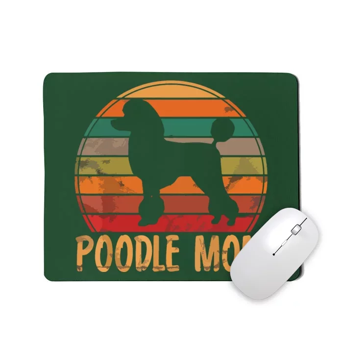 Retro Poodle Mom Gift Dog Mother Pet Poodle Mama Mousepad