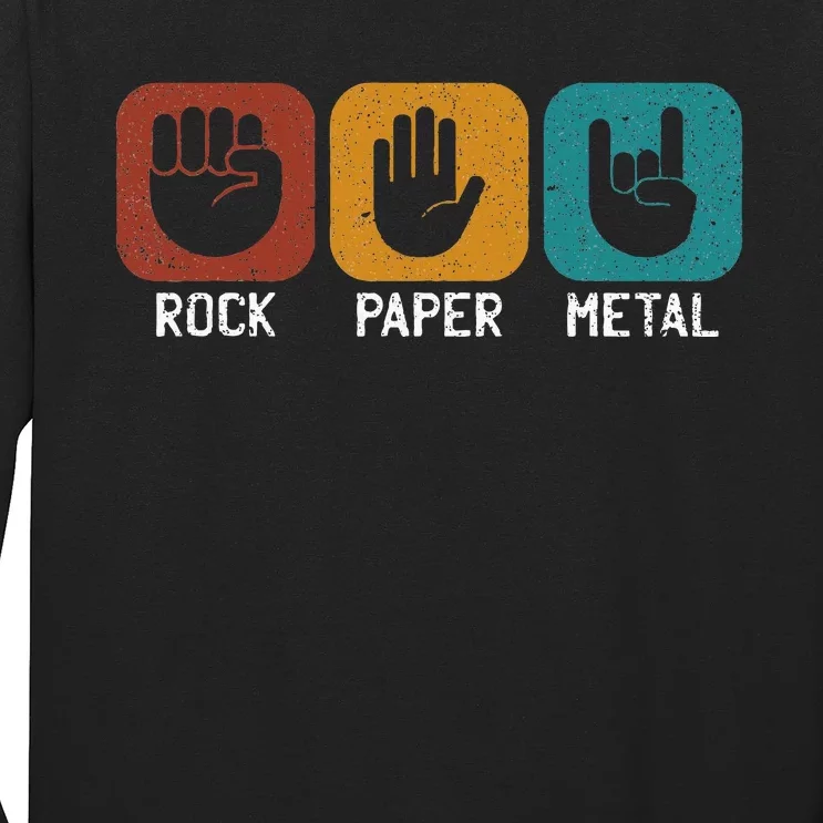 Rock Paper Metal Heavy Metal Music Long Sleeve Shirt