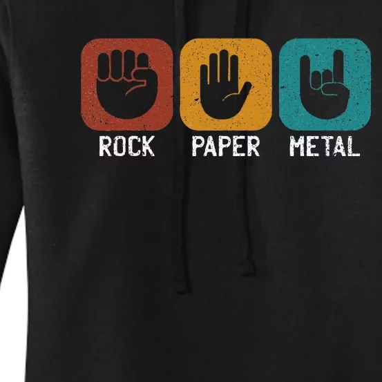 Rock Paper Metal Heavy Metal Music Women's Pullover Hoodie