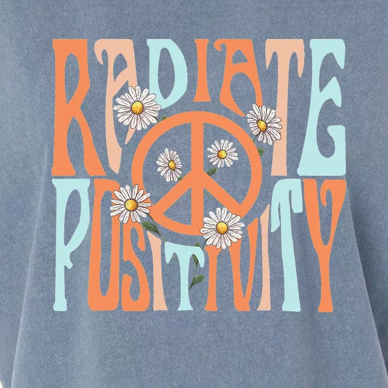 Radiate Positivity Motivational Boho Style Garment-Dyed Women's Muscle Tee