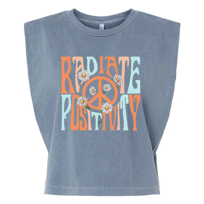 Radiate Positivity Motivational Boho Style Garment-Dyed Women's Muscle Tee