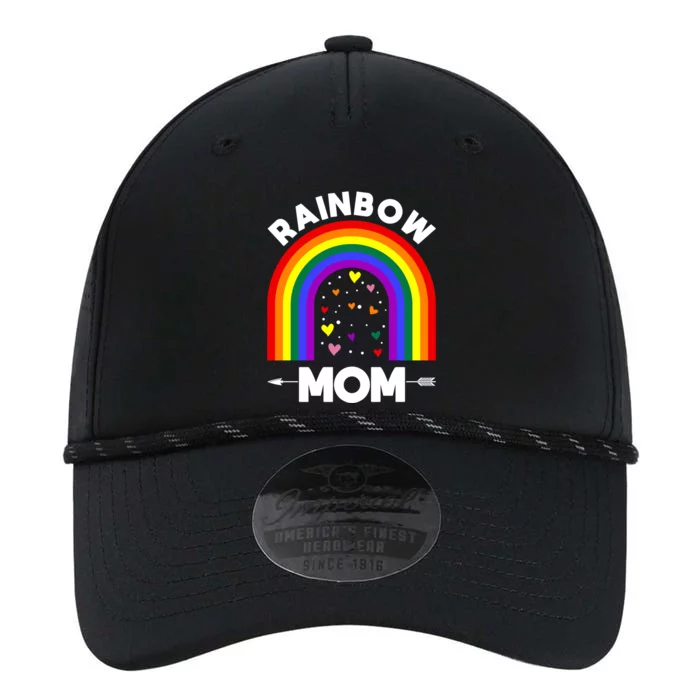 Rainbow Proud Mom Colorful Heart Lgbtq Cool Gift Performance The Dyno Cap