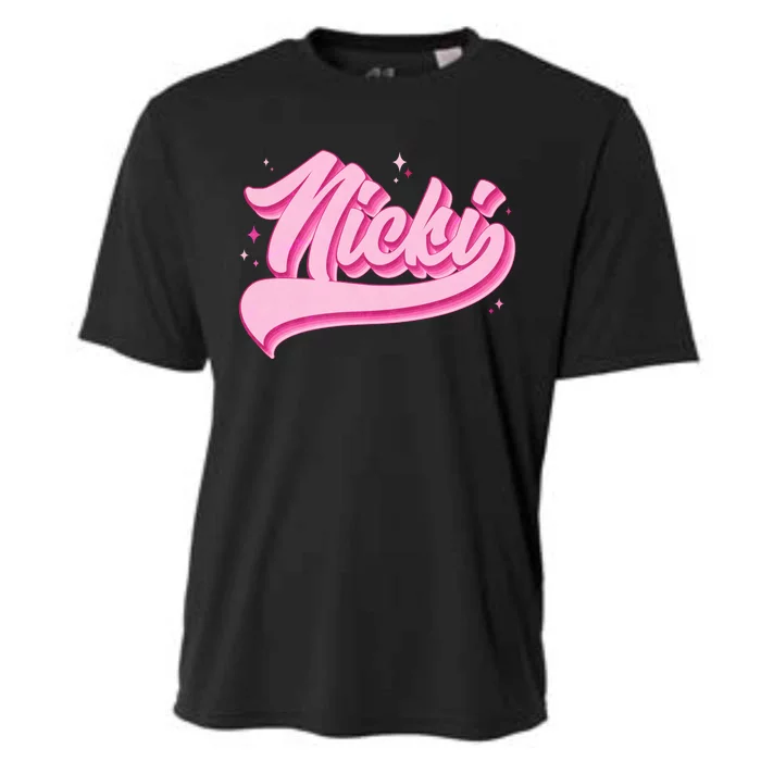 Retro Pink Nicki Cooling Performance Crew T-Shirt