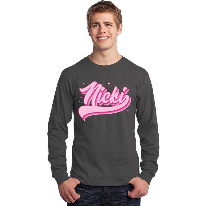 Retro Pink Nicki Long Sleeve Shirt