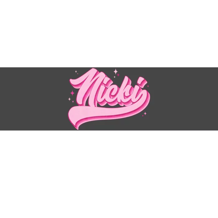 Retro Pink Nicki Bumper Sticker