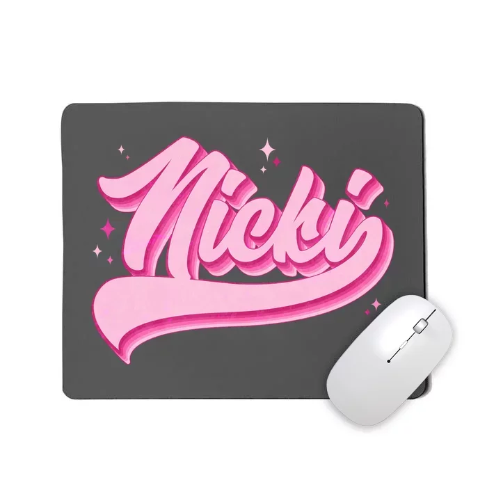 Retro Pink Nicki Mousepad