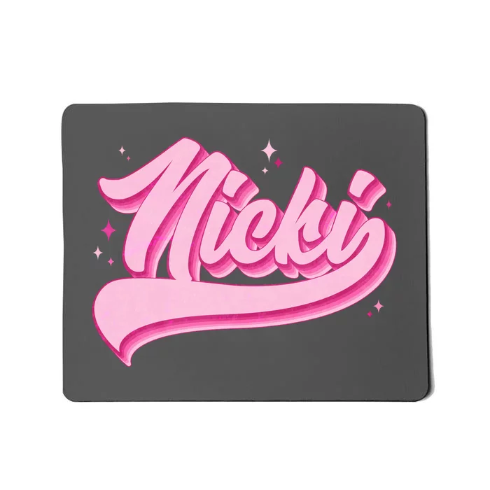 Retro Pink Nicki Mousepad