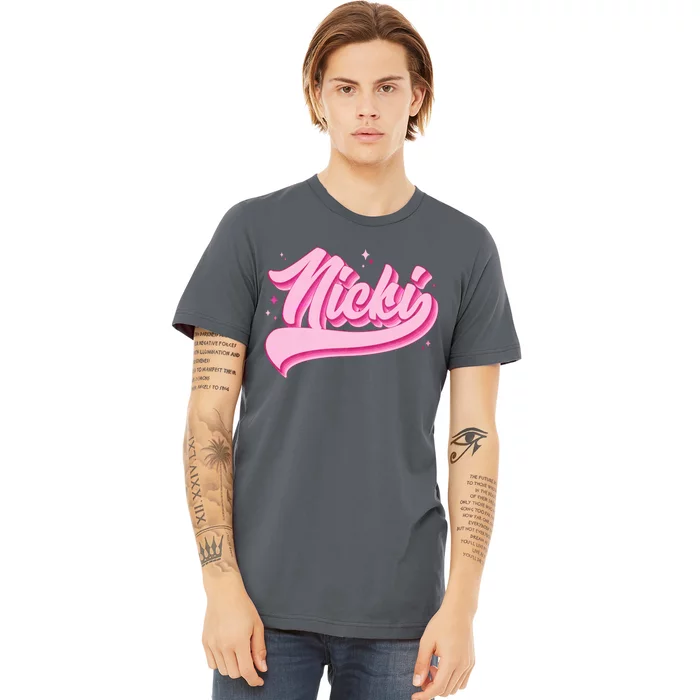 Retro Pink Nicki Premium T-Shirt