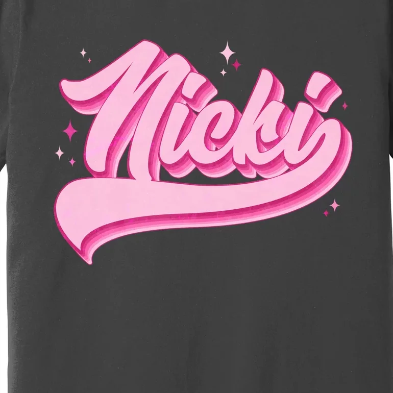 Retro Pink Nicki Premium T-Shirt