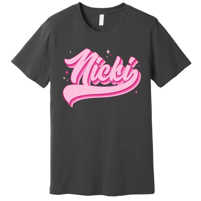 Retro Pink Nicki Premium T-Shirt