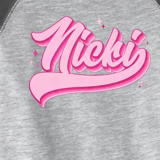 Retro Pink Nicki Toddler Fine Jersey T-Shirt